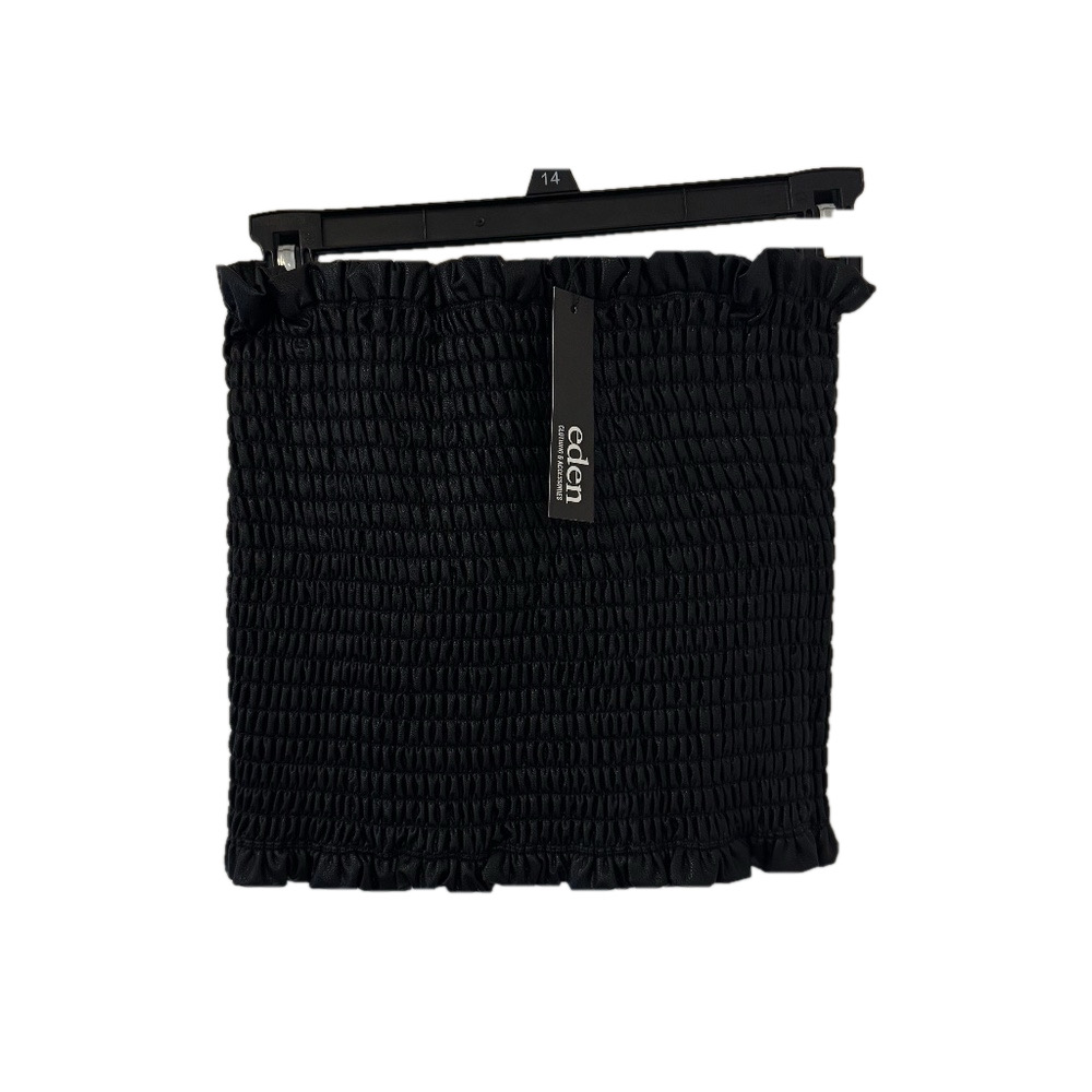 NWT Faux Leather Smocked Tube Top